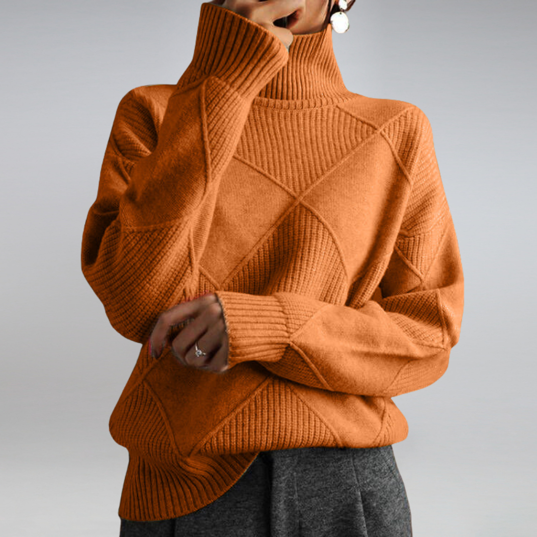 AMALIA - PULL COL ROULÉ EN CACHEMIRE DOUX