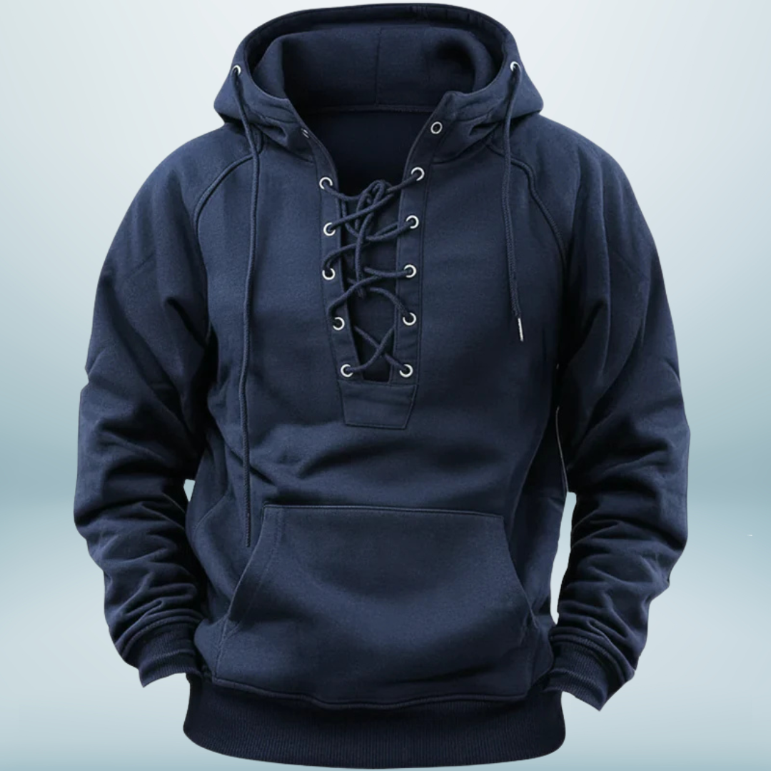 Bart - Nordic Comfort Hoodie met Veterkraag