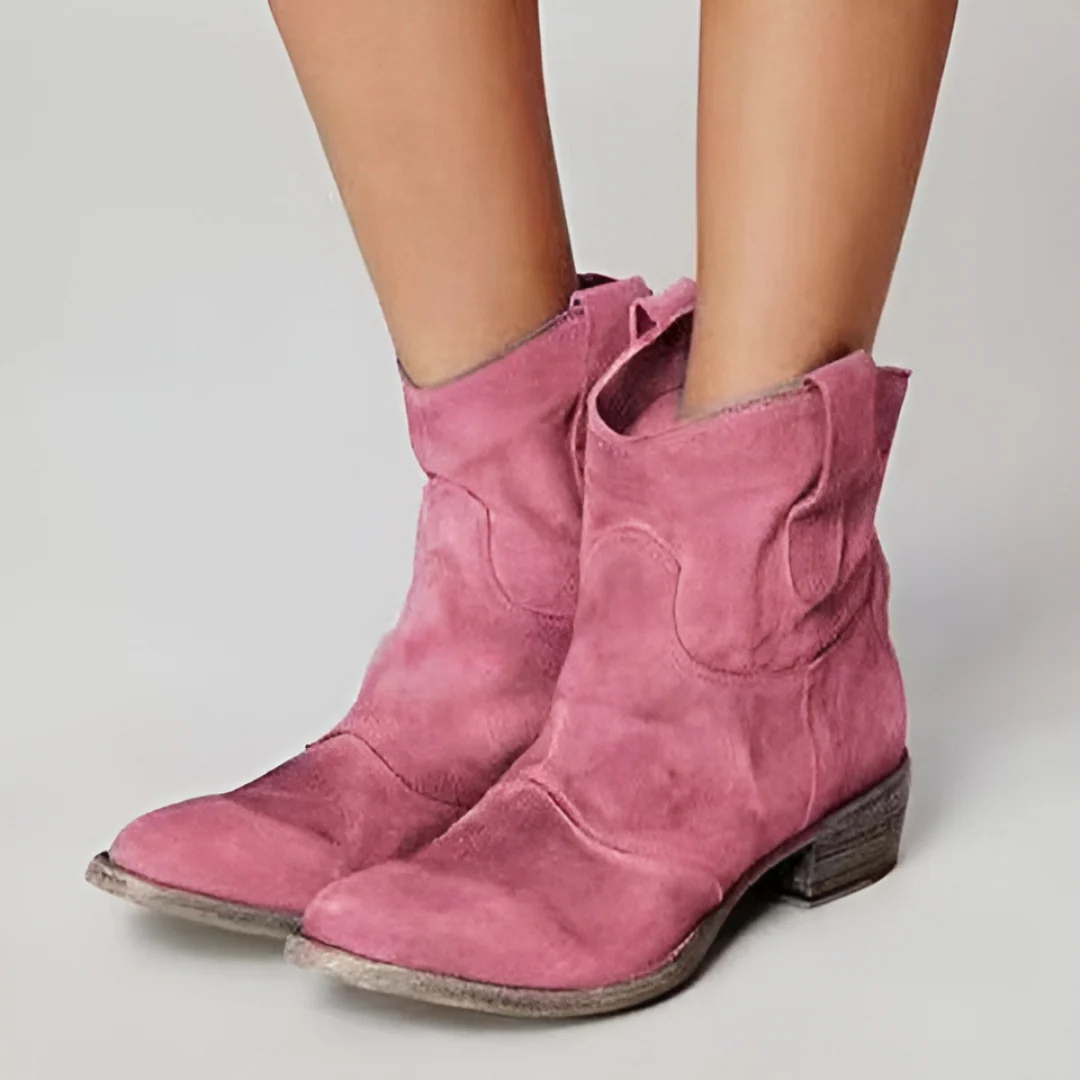 CLARISSE - BOTTINES EN CUIR SUÉDÉ