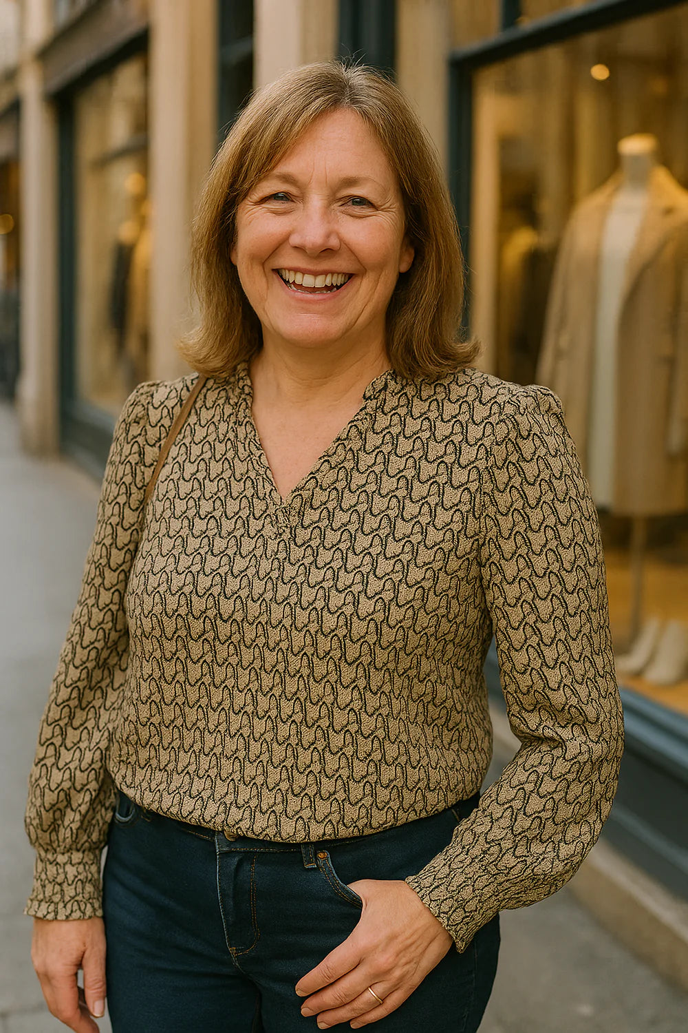 LORI - BLOUSE À MOTIFS