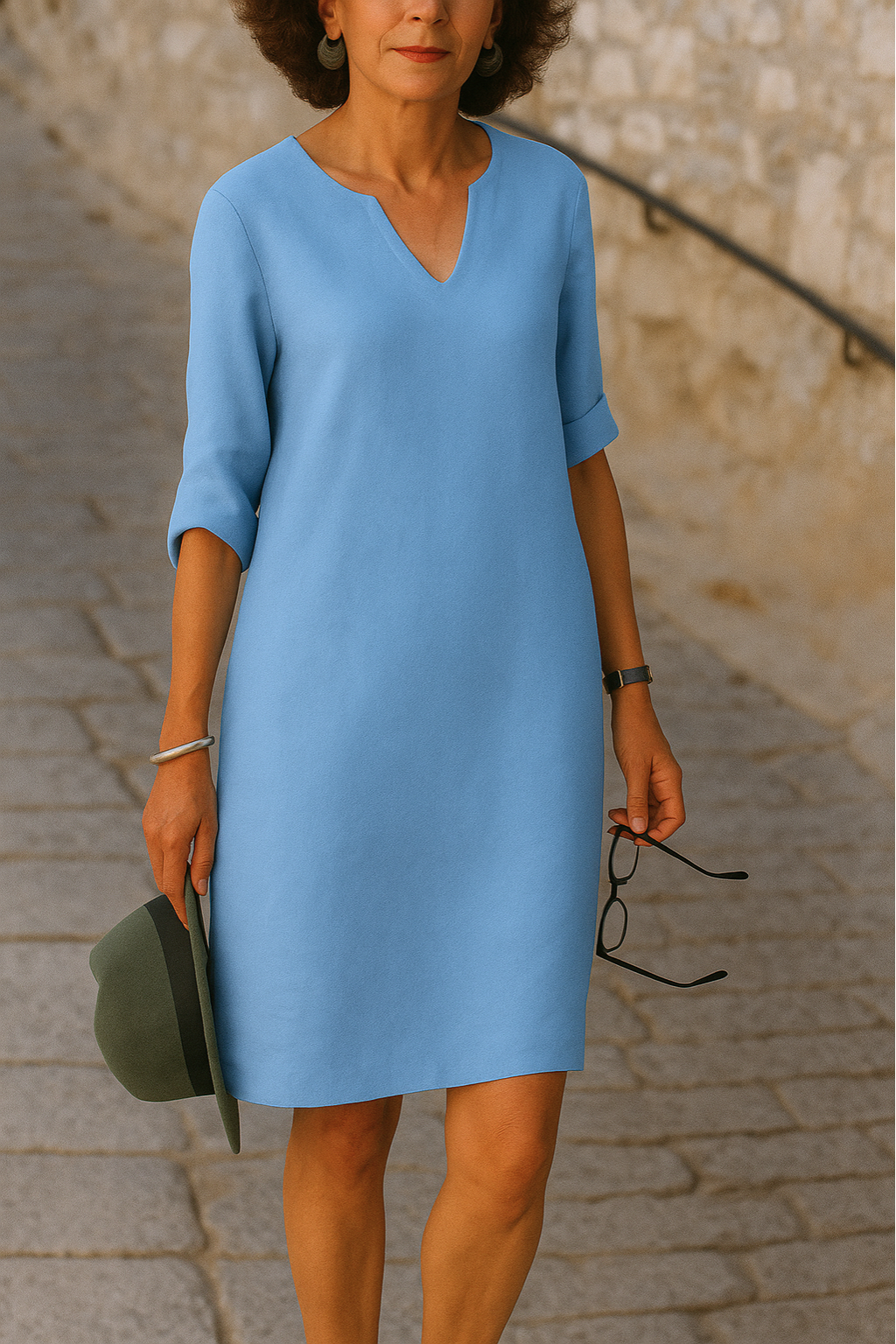OLIVIE -  ROBE EN LIN ÉLÉGANTE