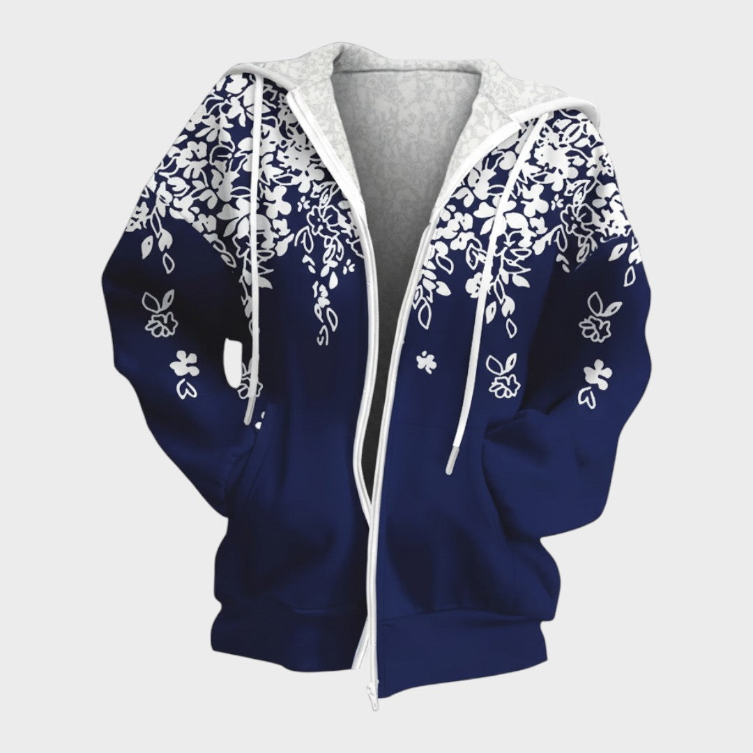 Bloemen Hoodie Nacht