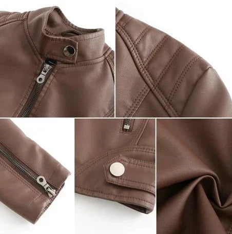 SAVANNAH - VESTE EN CUIR ÉLÉGANTE