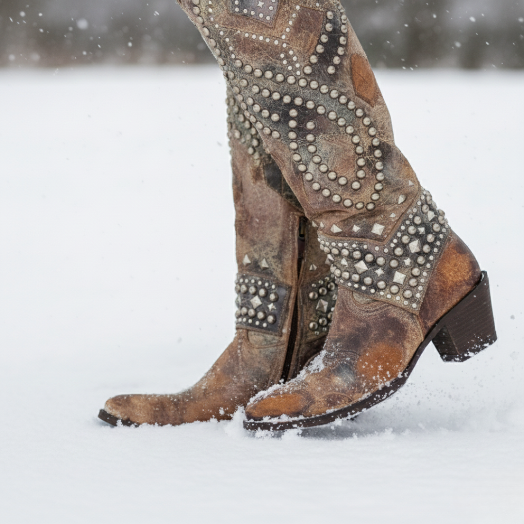 Elsa - Western Knee-High Boots