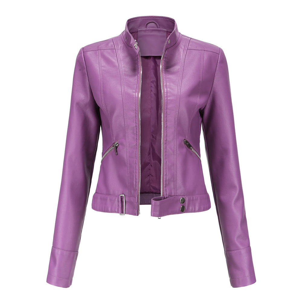SUZA - VESTE EN CUIR STYLÉE