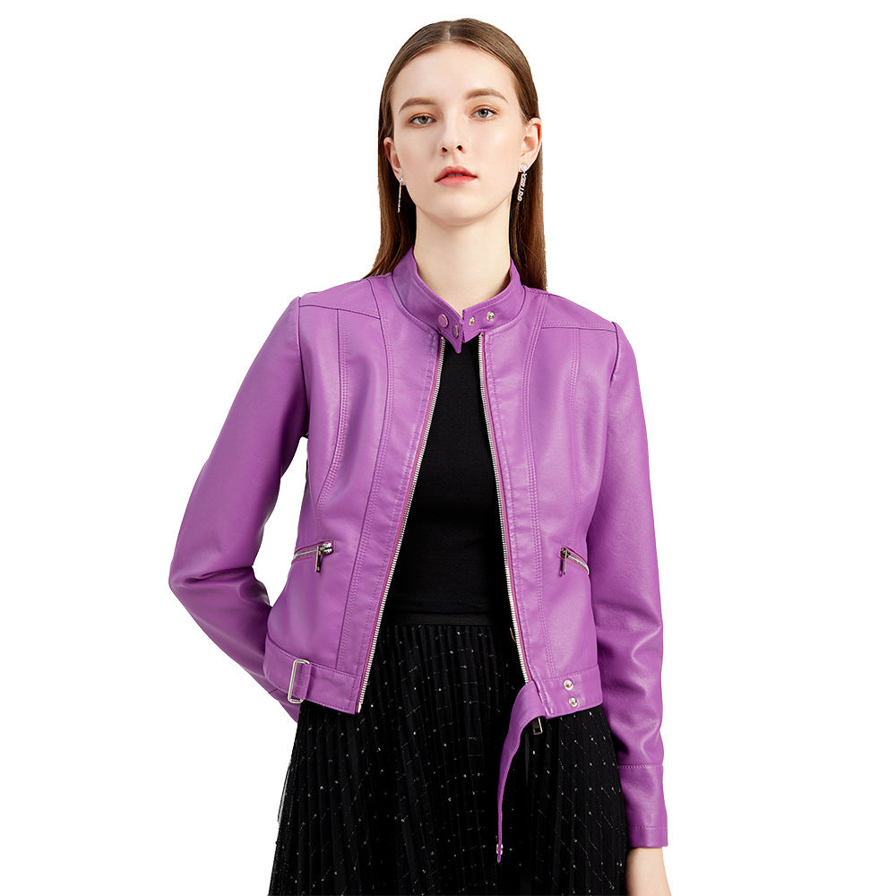 SUZA - VESTE EN CUIR STYLÉE