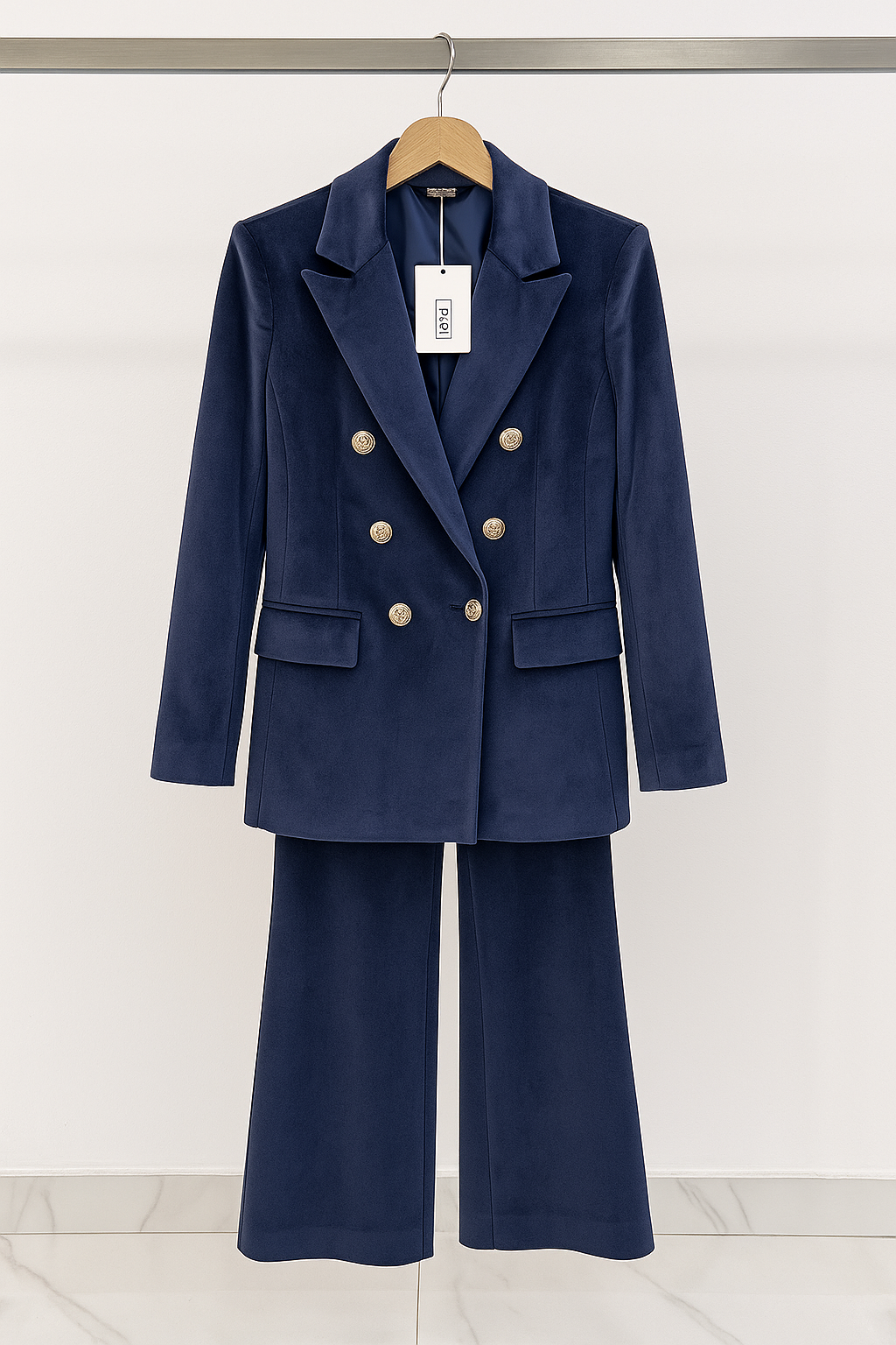 Ivy - Velvet Double Breasted Blazer Set