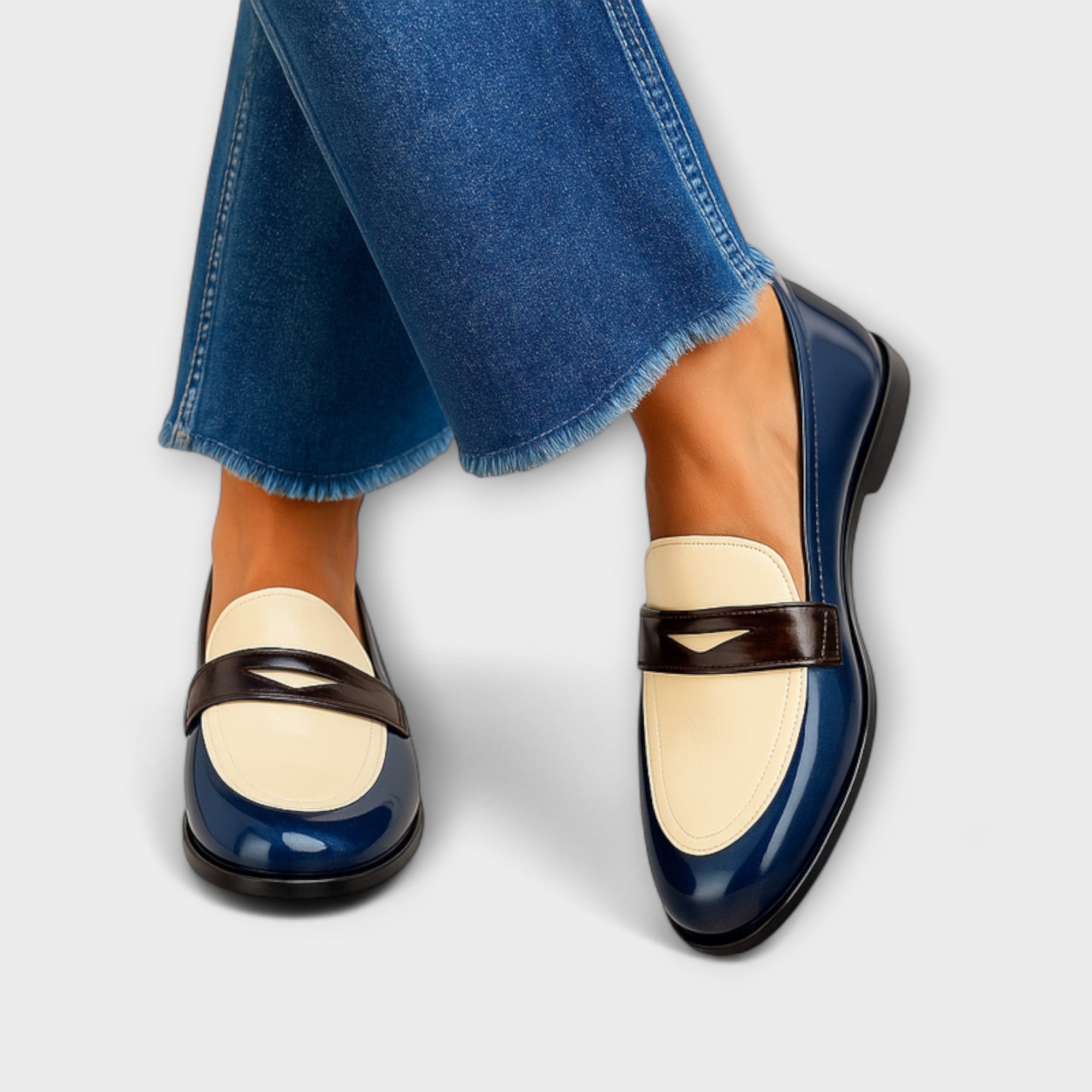 CLAUDIA – MOCASSINS CONTRASTÉS