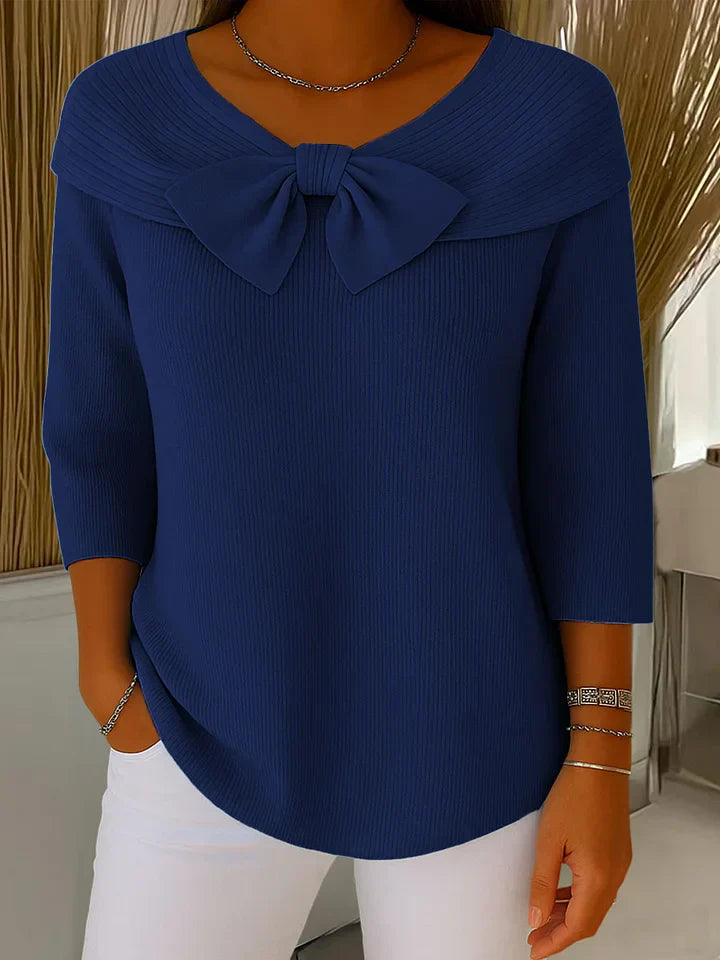 Chandler – Sweater with Bow and Round Neckline