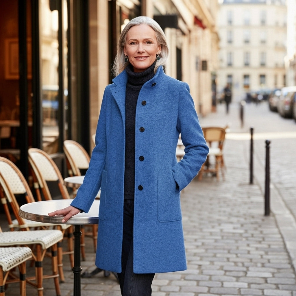 CARINE - MANTEAU CLASSIQUE EN MÉLANGE DE LAINE