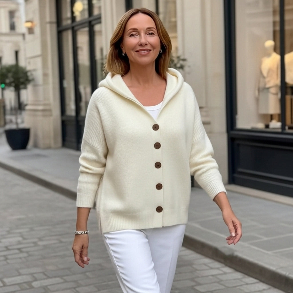 DANA - GILET EN MAILLE AVEC BOUTONS