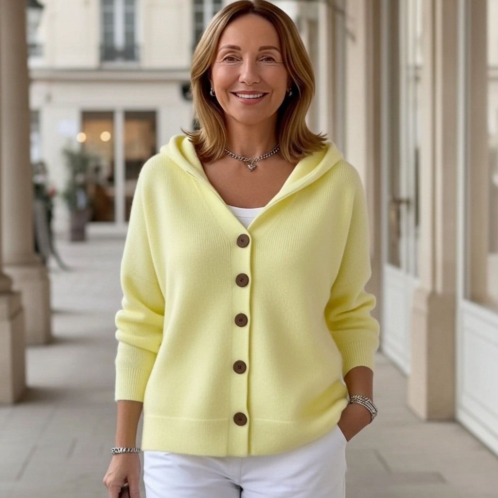 DANA - GILET EN MAILLE AVEC BOUTONS