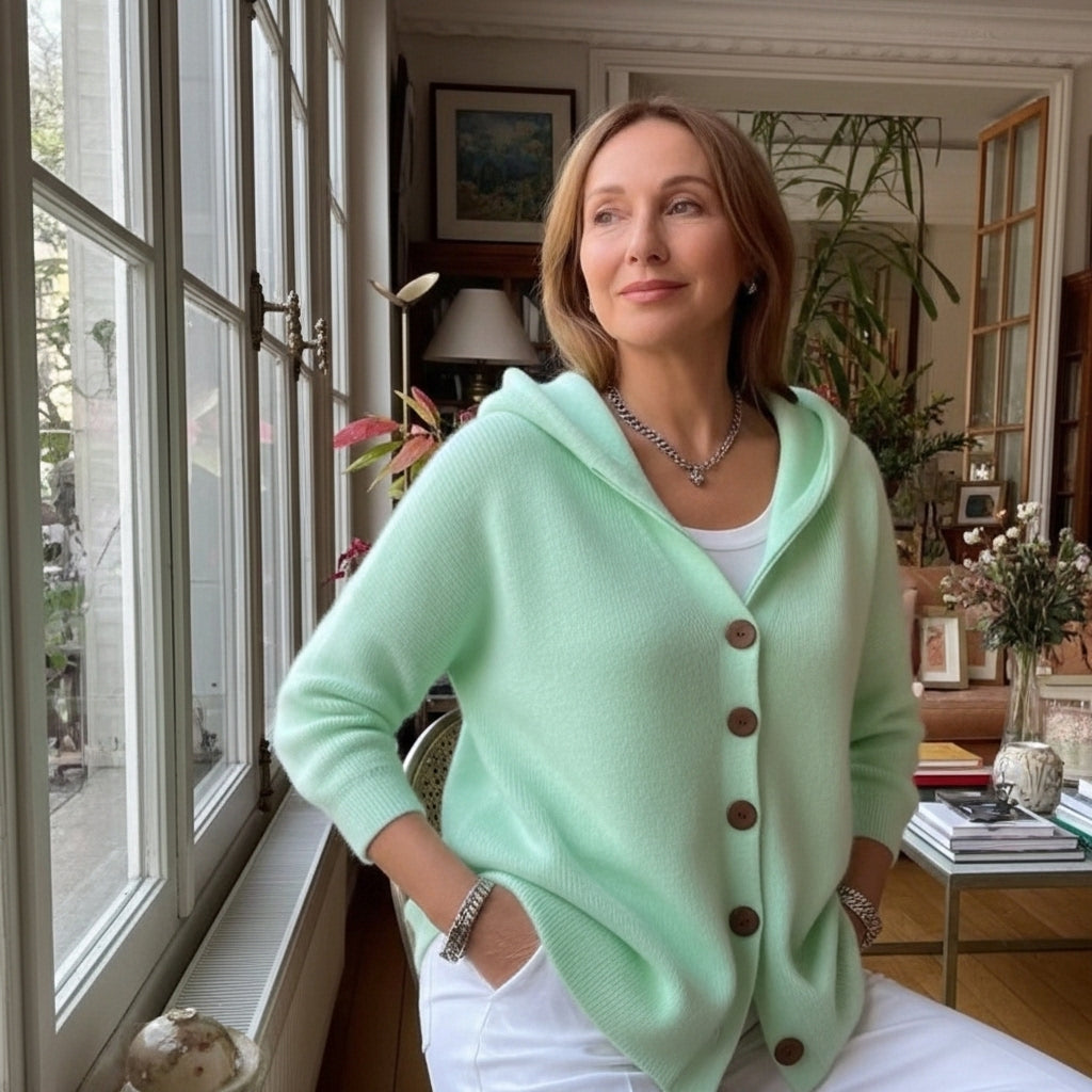 DANA - GILET EN MAILLE AVEC BOUTONS