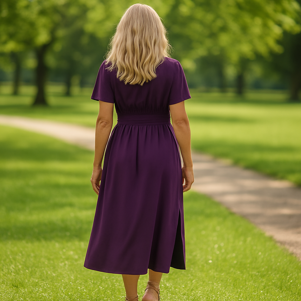 MARIE - ROBE ÉVASÉE PLISSÉE À LA TAILLE