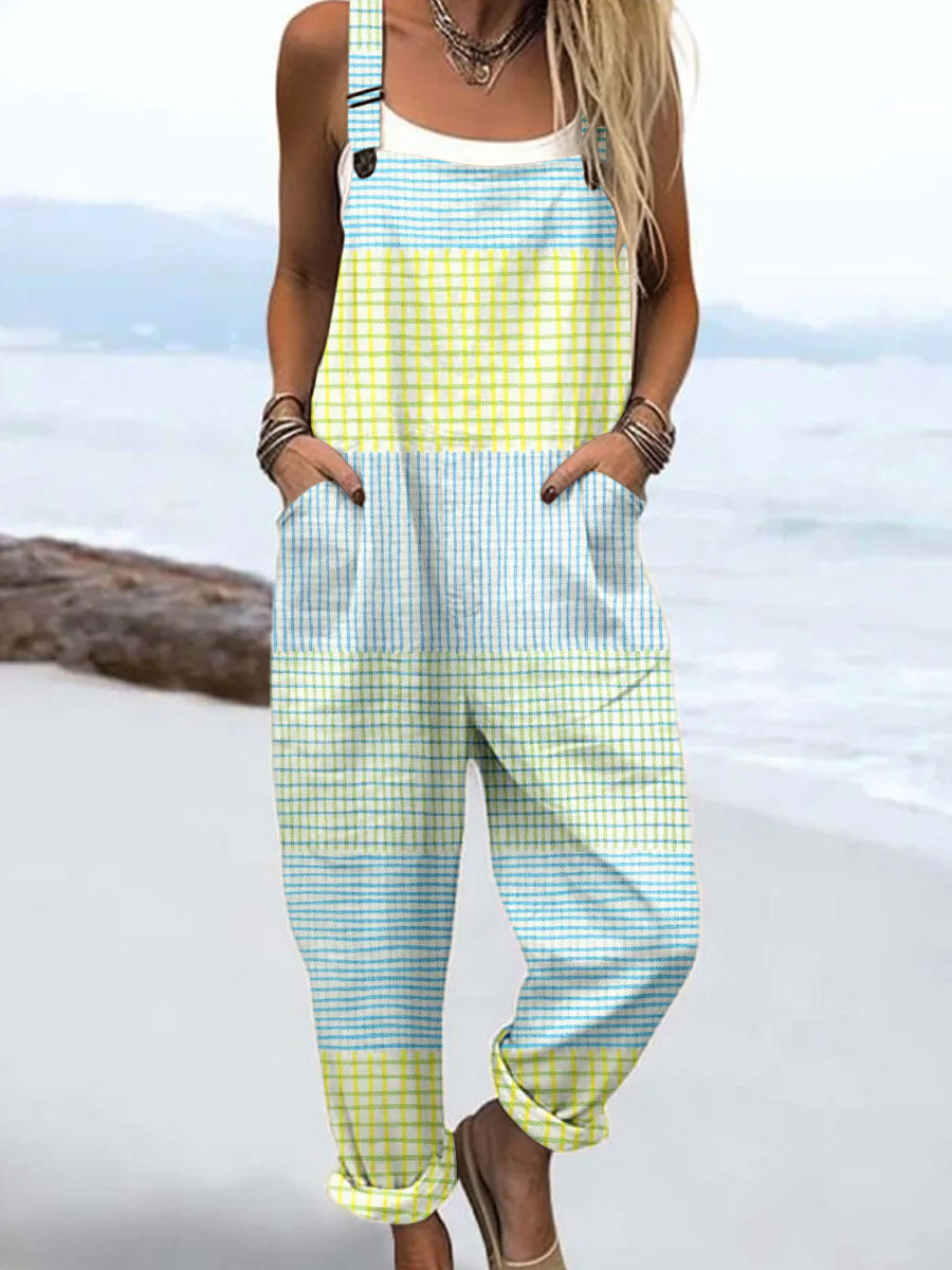 Lois & Tom's - Pastel Checkered Jumpsuit