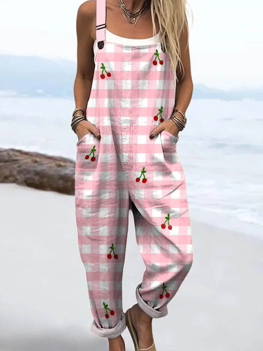 Lois & Tom's - Cherry Gingham Jumpsuit
