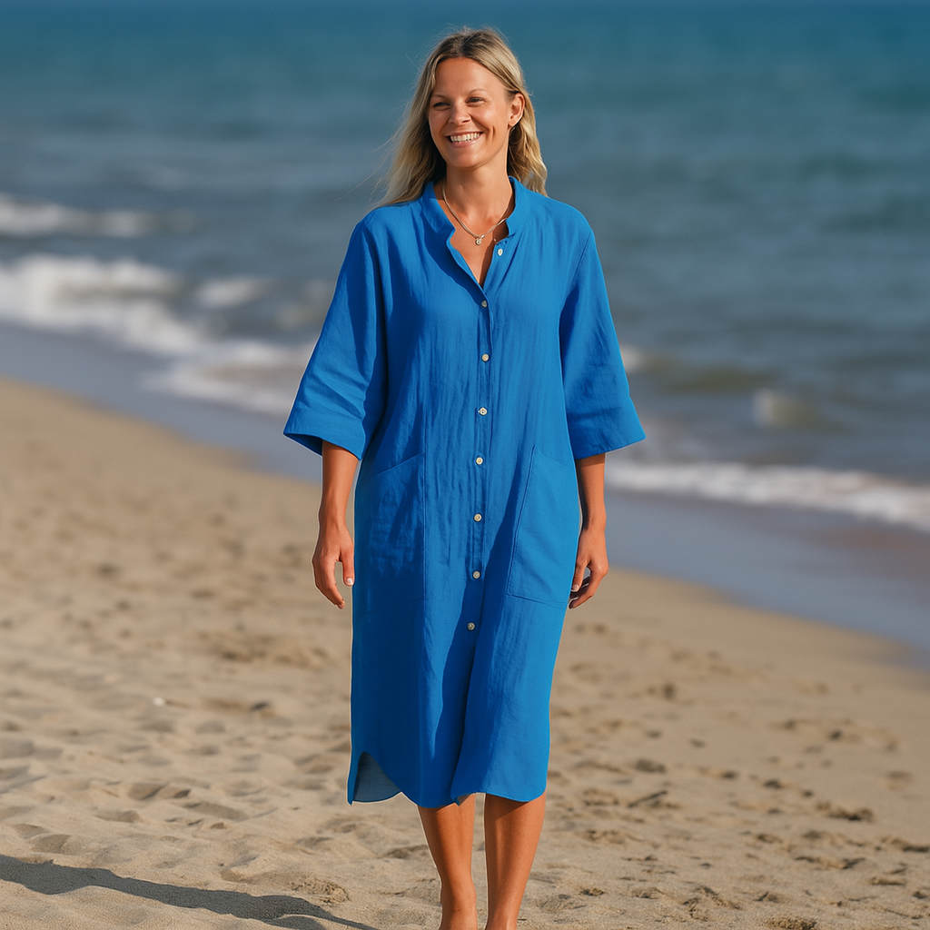 JALY - ROBE EN LIN AVEC POCHES
