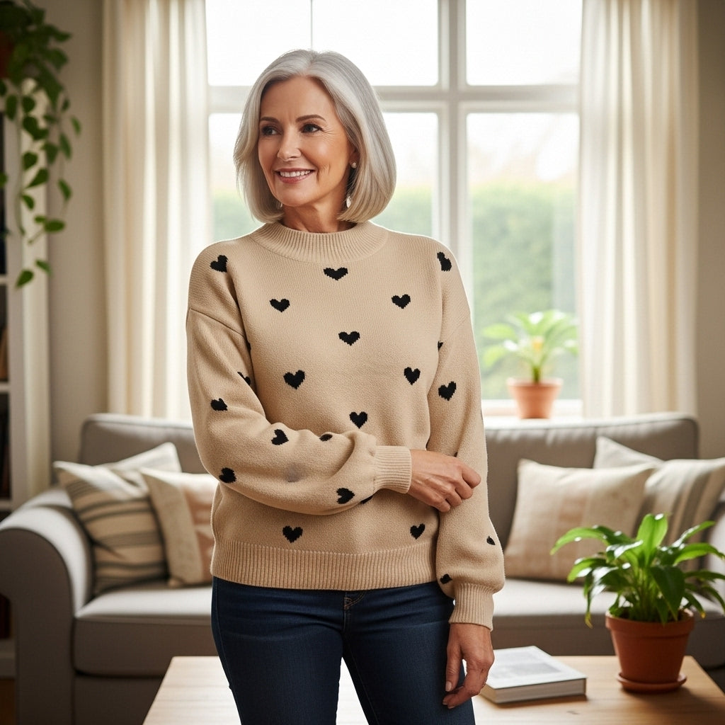 Hannah - Knitted Hearts Sweater