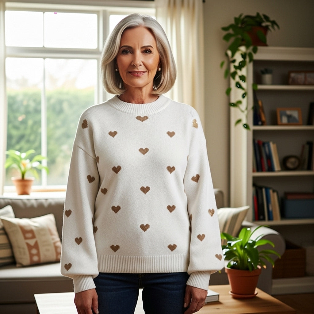 Hannah - Knitted Hearts Sweater