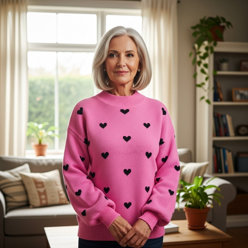 Hannah - Knitted Hearts Sweater