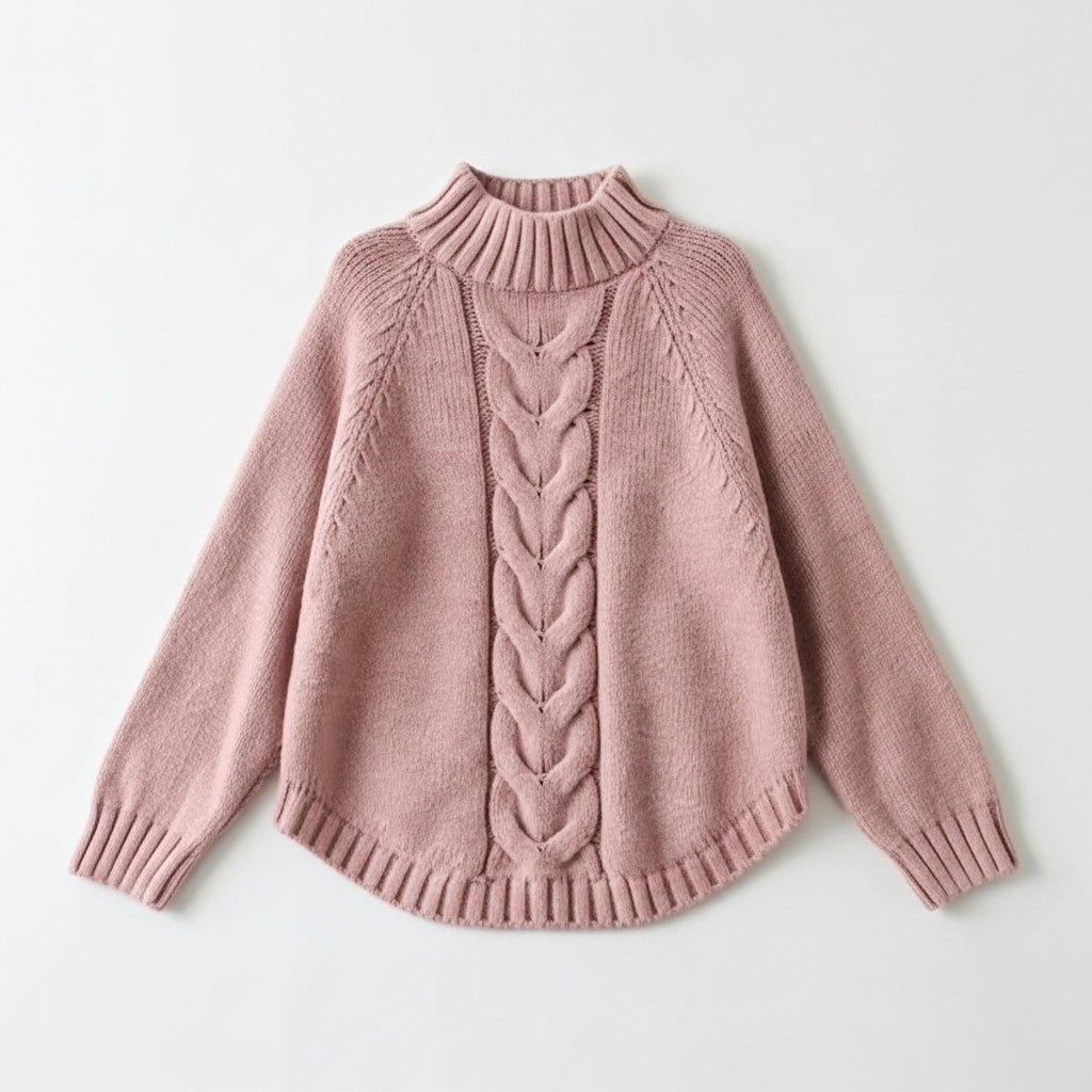 Mirla – High-Neck Knit Sweater