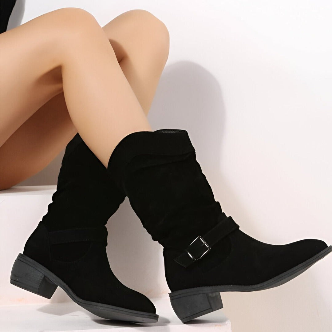 CHERICE -  BOTTES EN DAIM ÉLÉGANTES