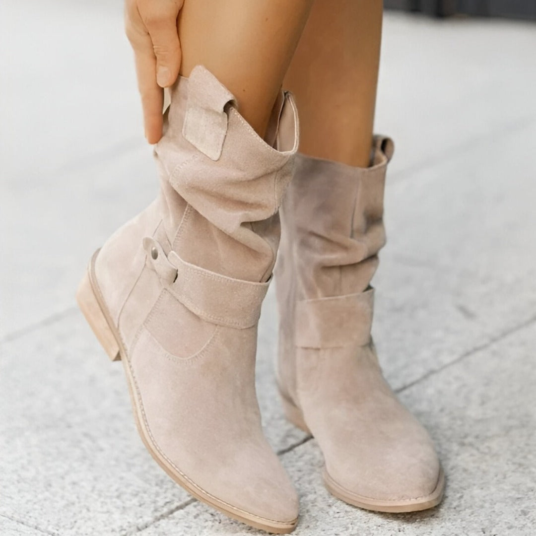 CHERICE -  BOTTES EN DAIM ÉLÉGANTES